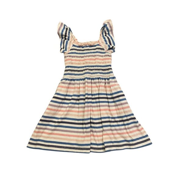 J Crew Crewcuts Girl's Cotton Striped Ruffle Sundress - Picture 1 of 2
